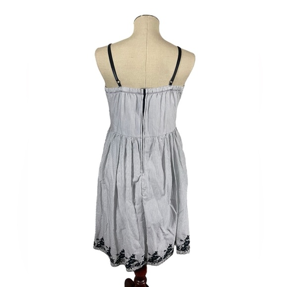 NWT Maurice's Midi Sundress Pin Striped with Embroidery Size 11/12 - Picture 2 of 7